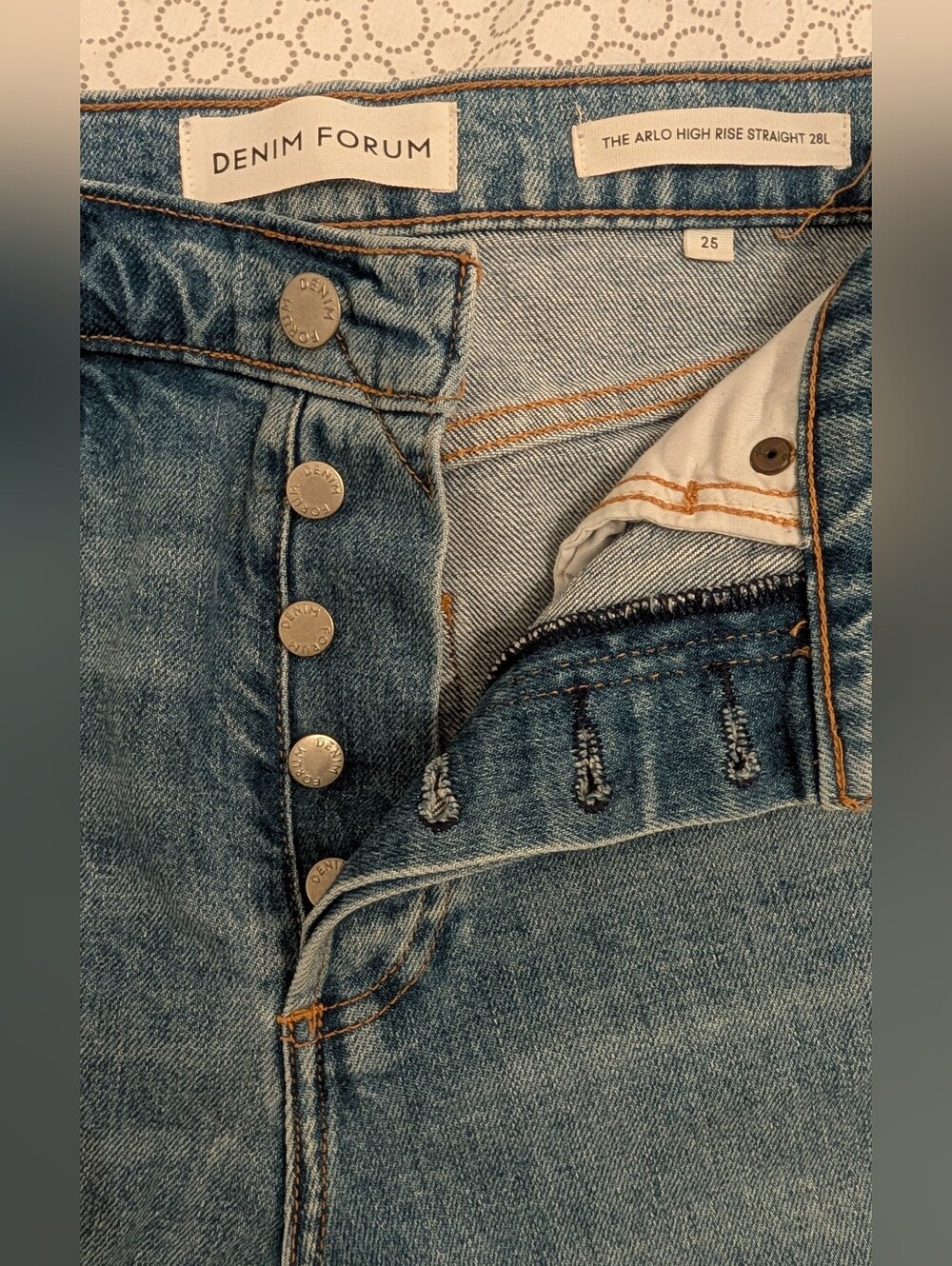 Denim Forum Arlo High Rise Straight Jeans 25x28